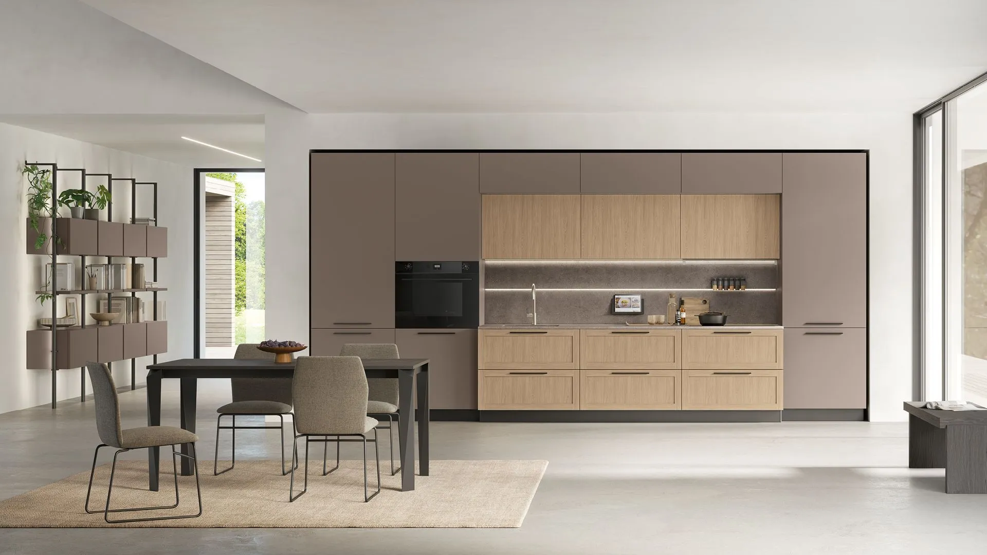 Infinity 04 Rovere Sole, Caffè, top Neolith Wulong